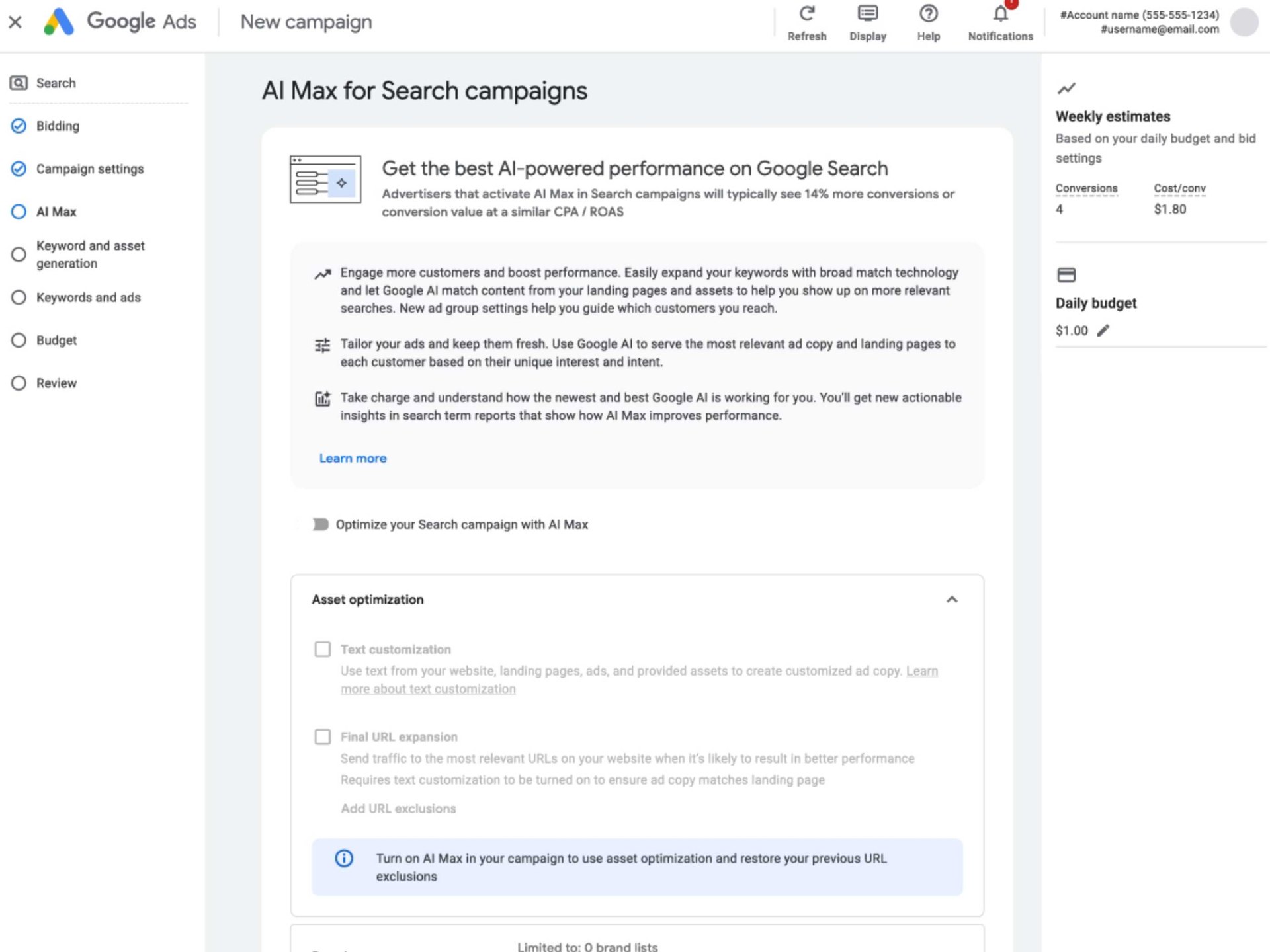 blog ai max search interface